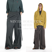 绑带设计 Unvesno Normcore静奢慵懒休闲个性 阔腿休闲西裤