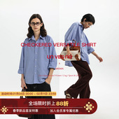 秋季 格纹衬衫 Unvesno 翻领夹克男女同款