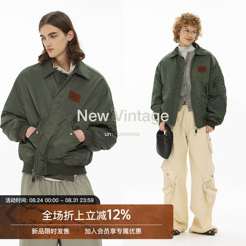 【防风】Unvesno (UN)B-01飞行员短款廓形防风科技棉夹克保暖外套