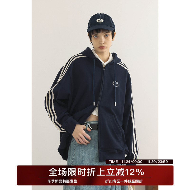 运动卫衣开衫MiByUnvesno连帽