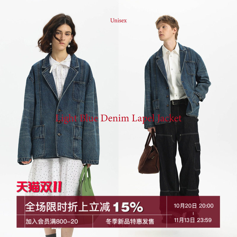【重工洗水】Unvesno(UN)25春夏Denim主义复古猫须