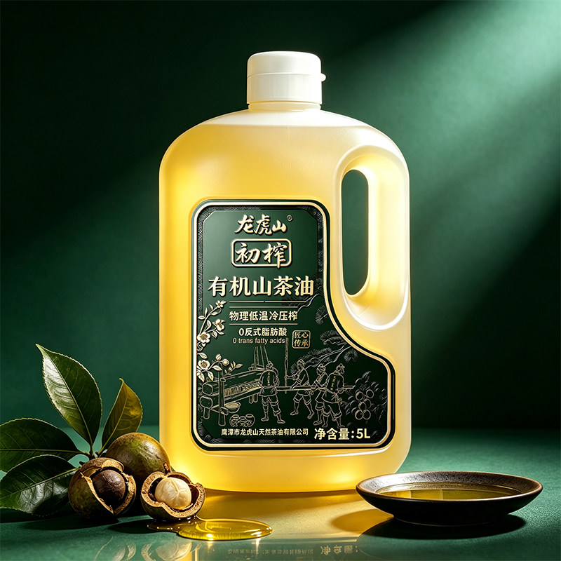 头道初榨0反龙虎山有机山茶油5L