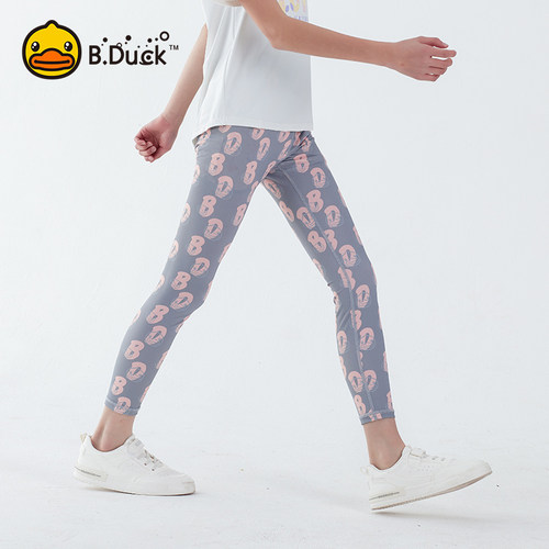 B.Duck女童打底裤春秋款鲨鱼裤运动瑜伽裤