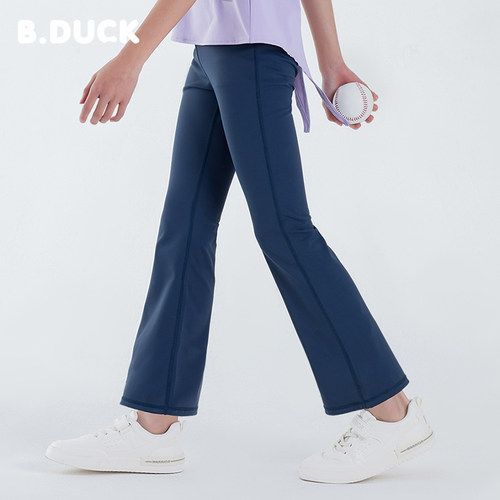 bduck新款速干弹力微喇叭裤显瘦