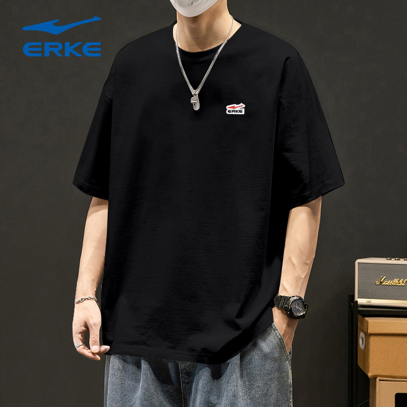 鸿星尔克短袖男速干t恤纯棉男装