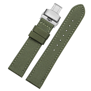 适配CITIZEN西铁城光动能手表带BM8475/BM7140尼龙帆布男表带22mm