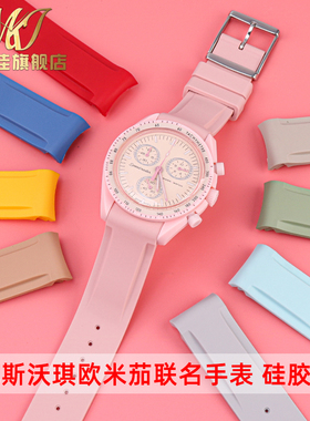 适配欧米茄联名斯沃琪行星系列手表带OMEGA SWATCH弧口柔软表带20