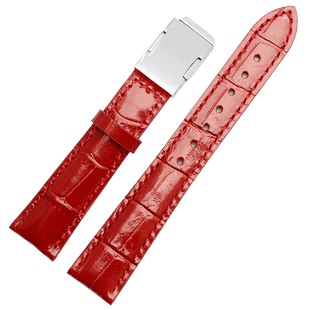 代用casio卡西欧sheen表带女真皮白红色5012 5010 5023手表表带