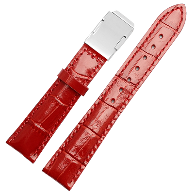 头层牛皮表带不锈钢折叠扣