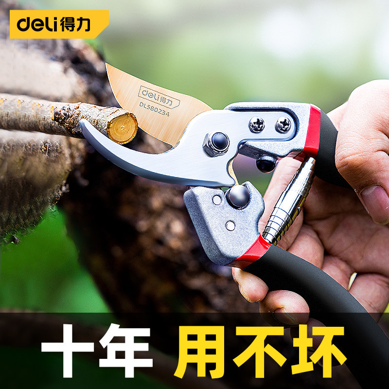 得力园艺剪刀修枝剪修剪树枝花剪果树园林花艺枝剪专用花卉品牌