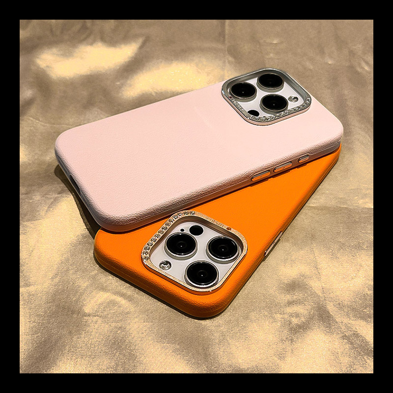 安娜官方苹果15promax素皮手机壳适用iPhone15水钻金属镜头15pro高级感纯色14全包保护套仙女风13简约防摔女-封面