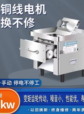 不锈钢商用切肉机电动小型猪肉切片多功能自动绞肉丝鱼片卤菜家用