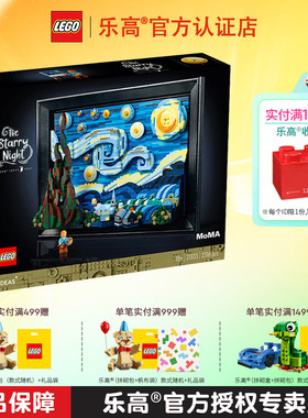 LEGO乐高21333梵高星月夜星空油画男女孩子拼装积木玩具礼物正品