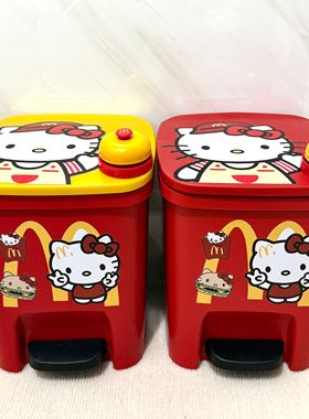 hellokitty哈喽kt垃圾桶凯蒂猫麦当劳可爱卡通卧室家用客厅高颜值