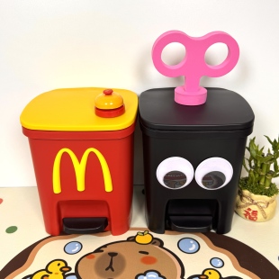 卡通DIY垃圾桶家用可爱儿童创意卡通客厅卧室高颜值大号容量带盖