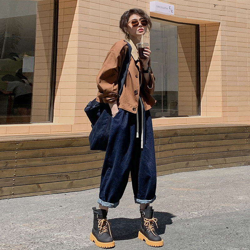 工装休闲短款风衣外套女洋气高级感小个子夹克秋季2022新款欧洲站