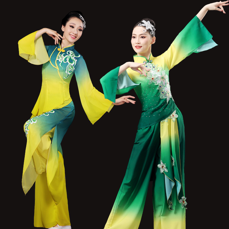 2024新款夏季雪纺过渡色秧歌服