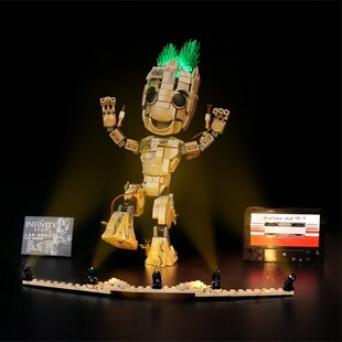 适用LEGO乐高76217银河护卫队格鲁特小树人积木灯光组跨境 灯饰