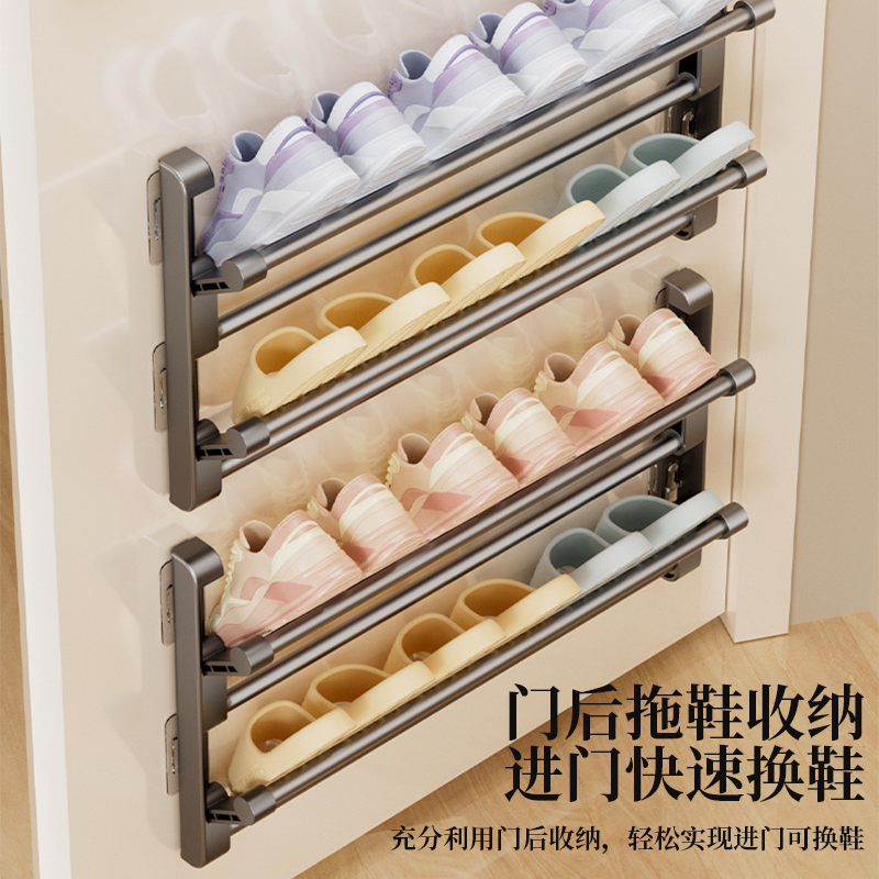鞋架入户门壁挂折叠鞋子收纳神器