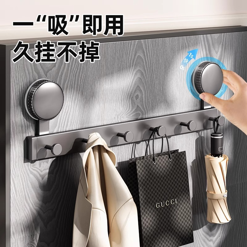 吸盘门后挂钩强力粘胶免打孔