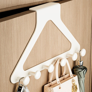 日式门后挂钩加长挂衣架卧室门上挂架免打孔门背式置物收纳衣帽钩
