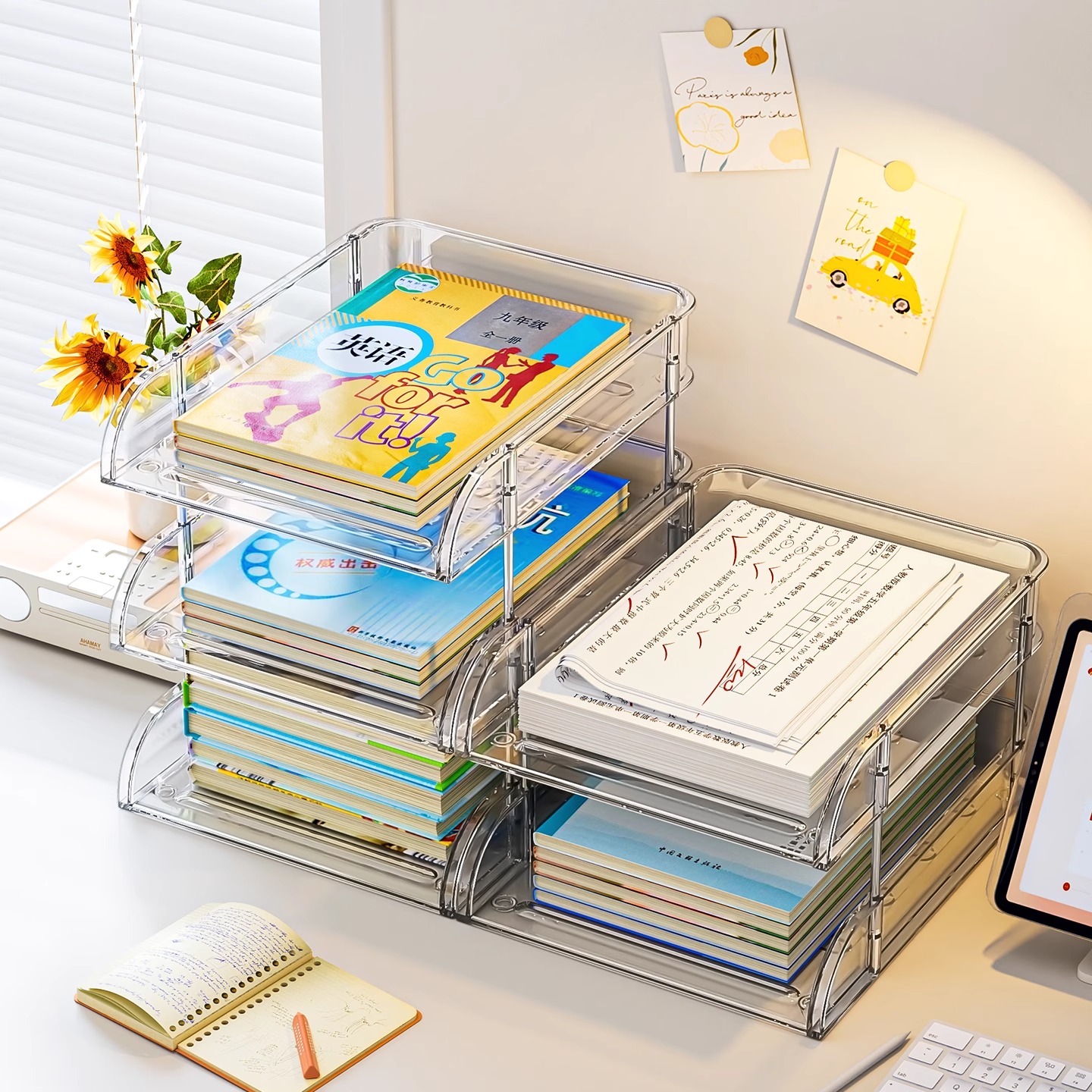 书桌收纳置物架亚克力