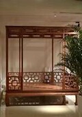 缅甸花梨大果紫檀架子床床榻床中床清式 明式 家具