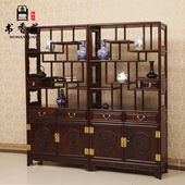 东非紫光檀博古架红木家具古董隔断客厅雕花多宝格陈列柜交趾黄檀