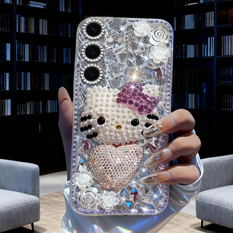 高端奢华镶钻手机壳，不掉钻，不发黄