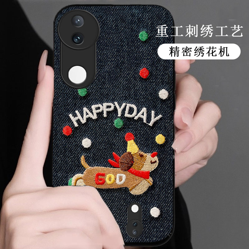牛仔布艺刺绣,不掉色,不脱丝