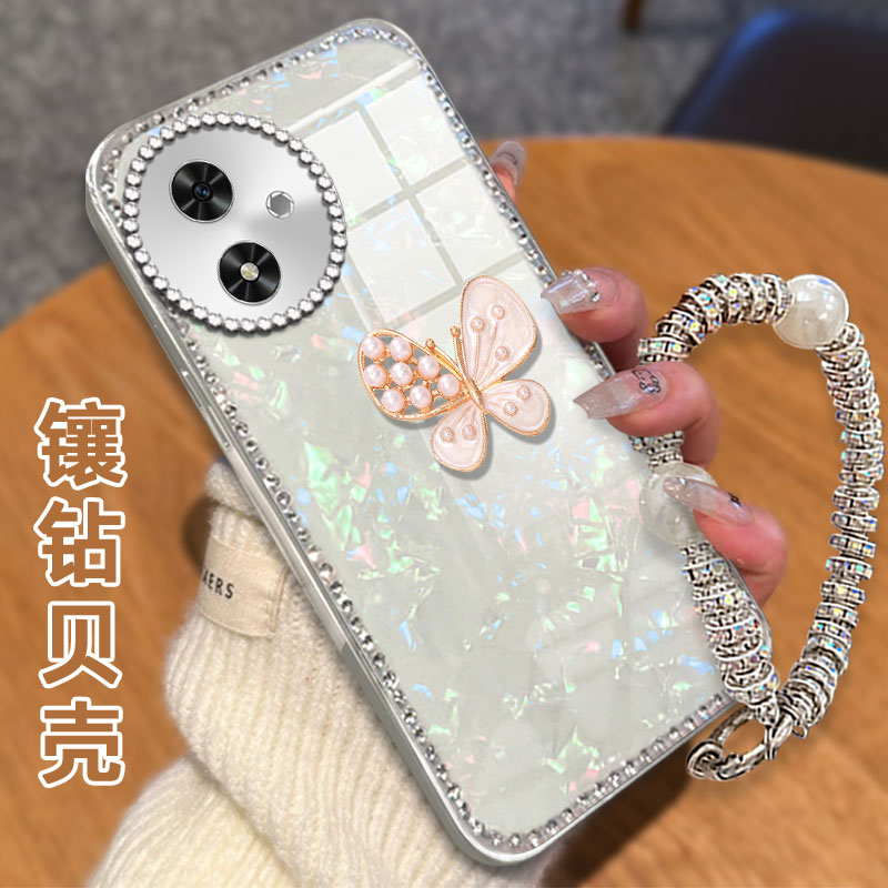 高级感电镀贝壳纹镶钻  不掉漆 不掉色