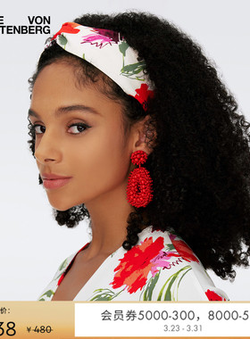 DVF礼物红紫缤纷花影图案发饰OT1S005