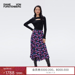 博主同款 羊毛针织衫 DVF 黑色长袖 WL3R005 圆领打底衫