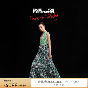 经典 DVF WRAP50 6姐妹蛇纹印花裹身连衣裙DW1S016 双面穿