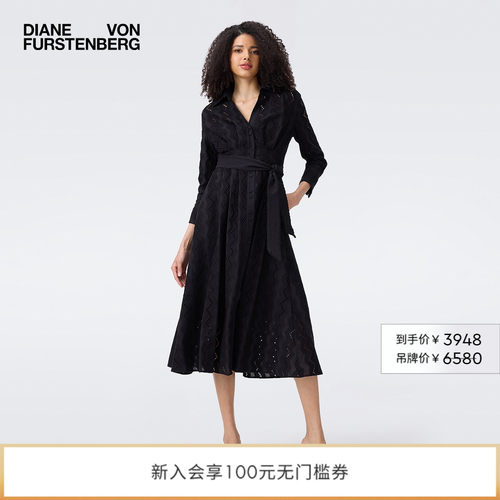 DVF2025新款曜石黑连衣裙