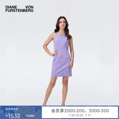 DVF2025新款丁香紫连衣裙