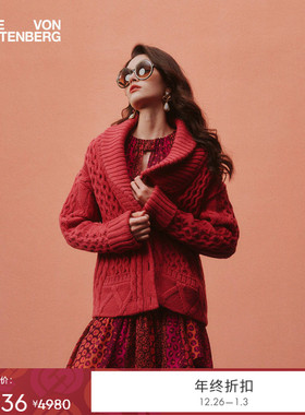 DVF2025秋冬新款柔雾粉开衫WC3T005