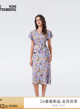 [双面穿]DVF2026早春新款双面印花圆点双面垂缎上衣BS4T002