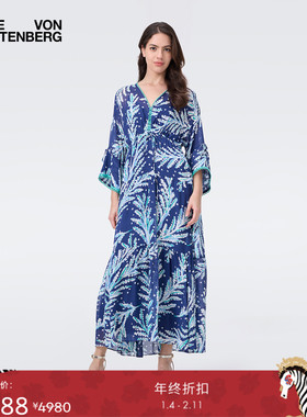 DVF2025秋冬幽蓝星辰连衣裙DL2T013