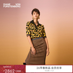 骐骥衔金提花针织套头毛衣WS4T001 DVF2026早春新品 新年限定系列