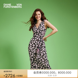 DVF双面印花弹力网纱双面裹身裙DW1T012 双面穿