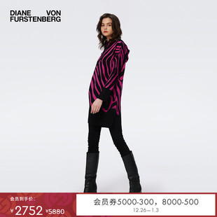 DVF长款 WL3S002 拉链领口连帽套头针织衫