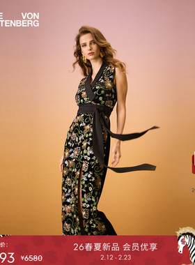 [重工亮片丝绒]DVF2026早春新款花卉亮片丝绒礼服裹身裙DW4T016