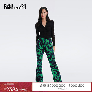 上衣BL1R010 弹力网纱修身 DVF POLO领连体衣黑色长袖