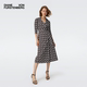 锁链针织桑蚕丝裹身连衣裙MR40E00 DVF2025新款 100%真丝
