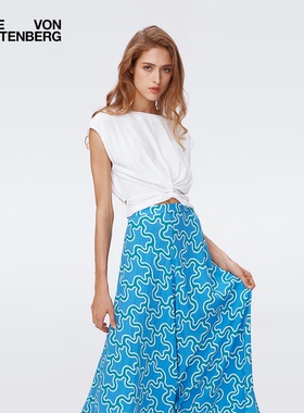 DVF 清新白色无袖仿袖裹上衣BS2S005
