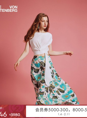 DVF2025新款植物印花半裙KL1T002