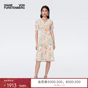 DVF度假茶歇裙印花中长款 连衣裙DS2S002