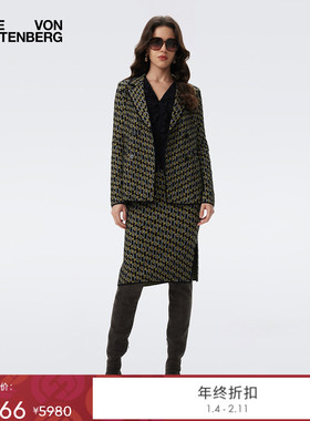 [提花工艺]DVF2025秋冬新款环扣锁链编织提花西服JN3T001