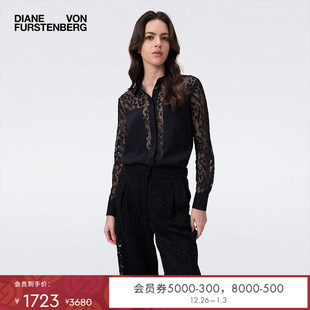 通勤上衣BL4R009 黑色长袖 DVF POLO领衬衫